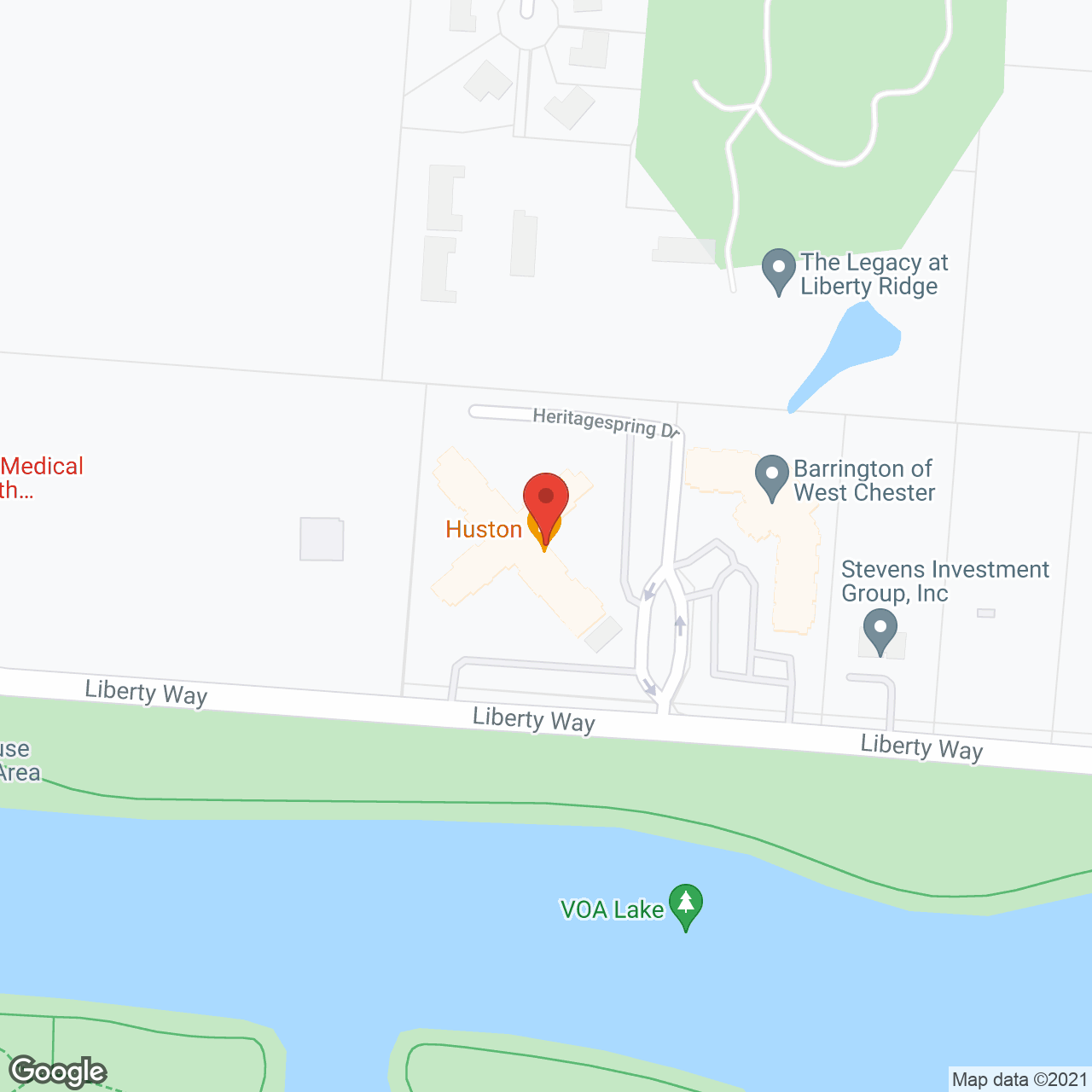 Barrington of West Chester in google map