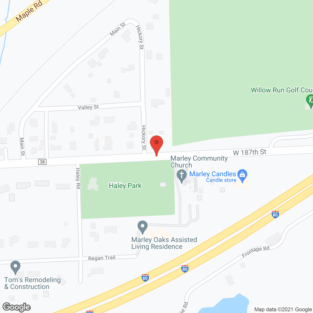 Marley Oaks in google map