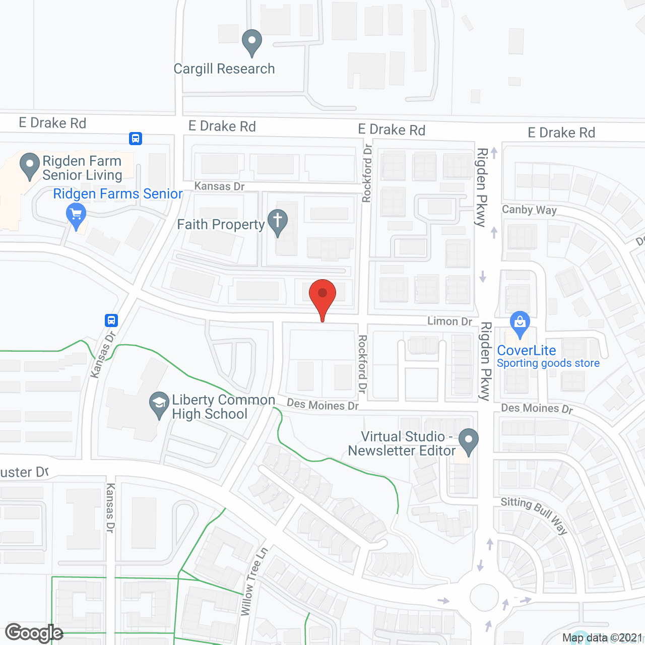 Rigden Farm Senior Living in google map