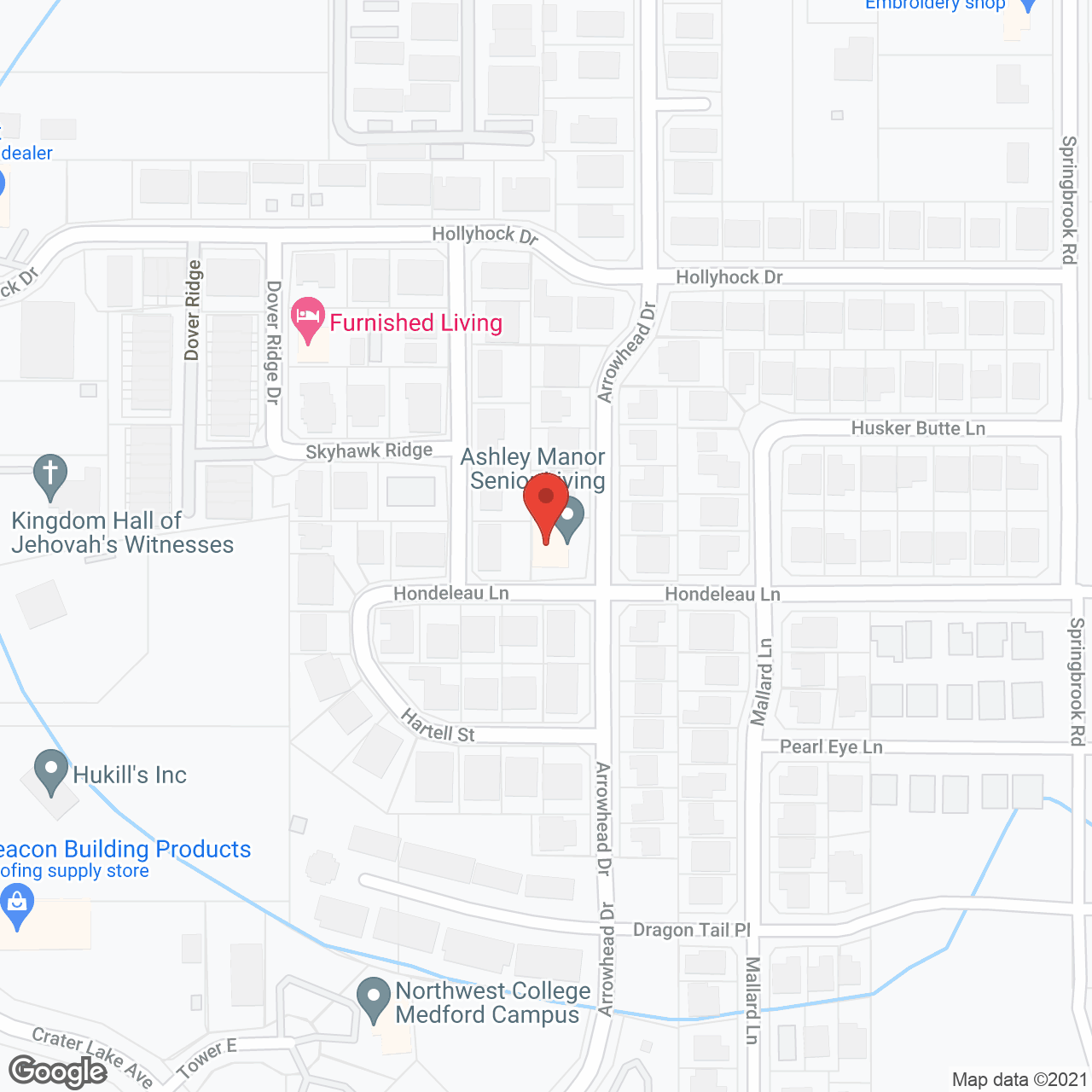 Ashley Manor - Arrowhead in google map