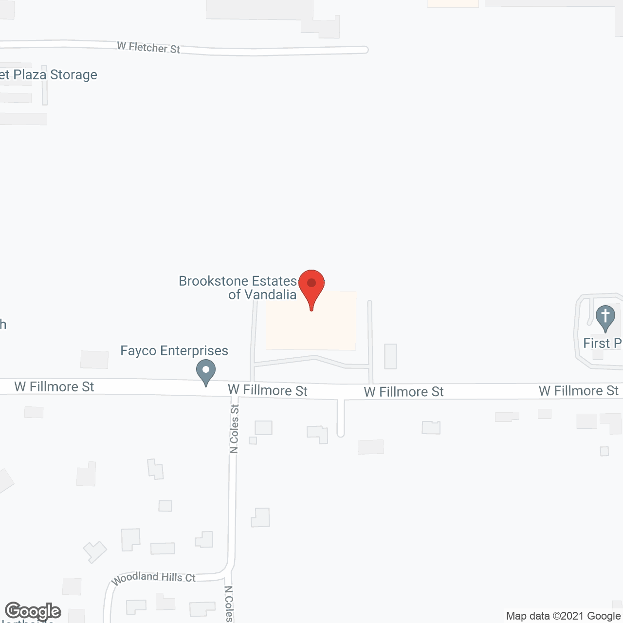 Brookstone Estates of Vandalia in google map
