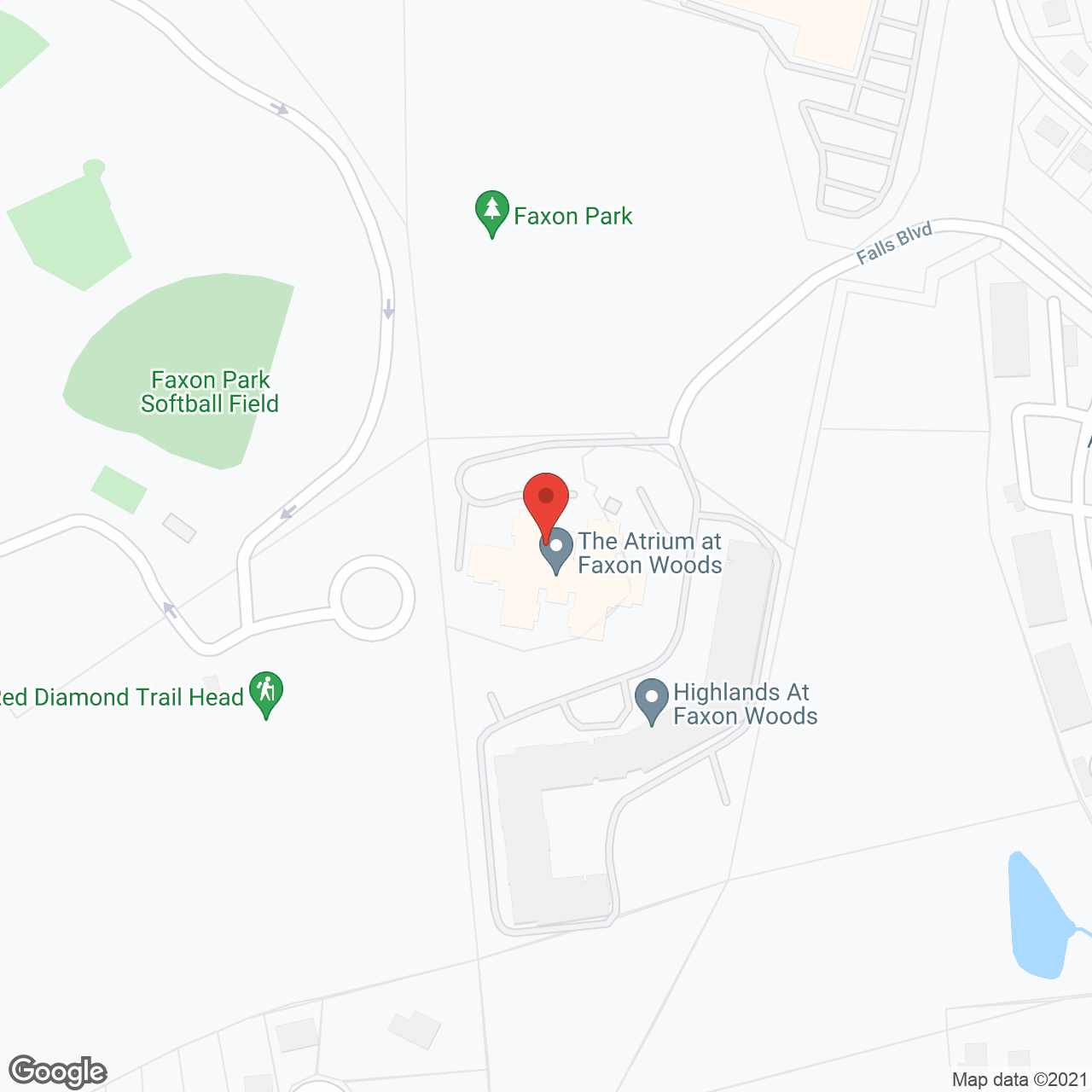 The Atrium at Faxon Woods in google map