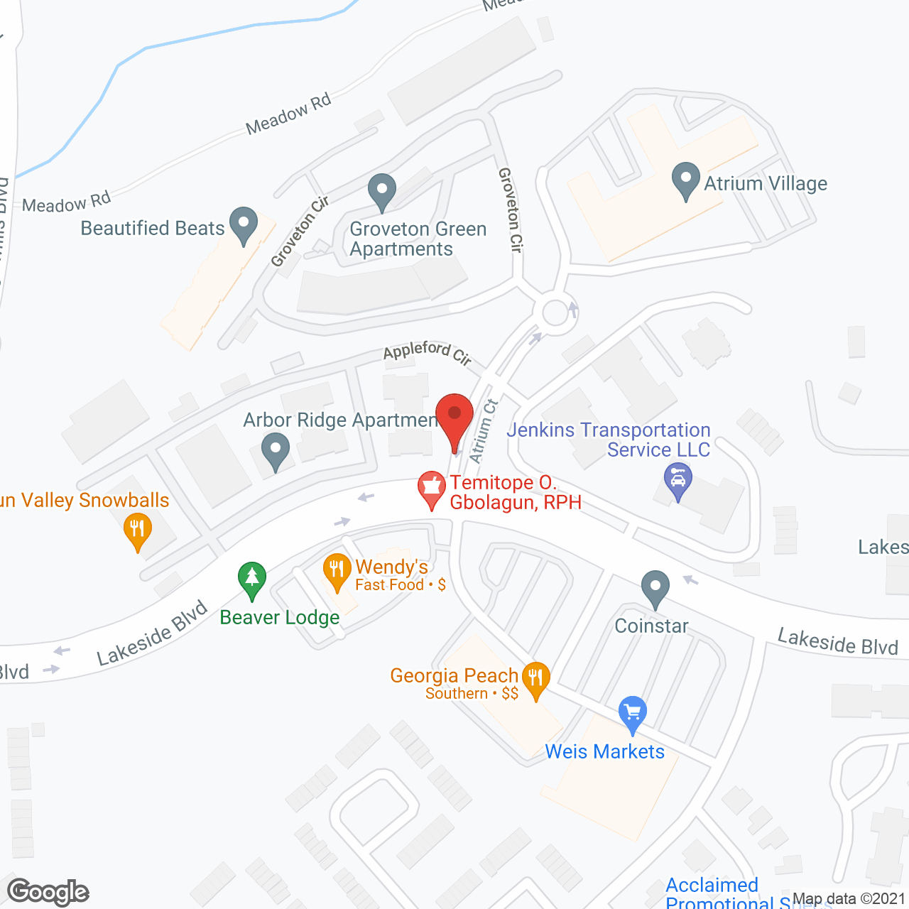 Atrium Village in google map