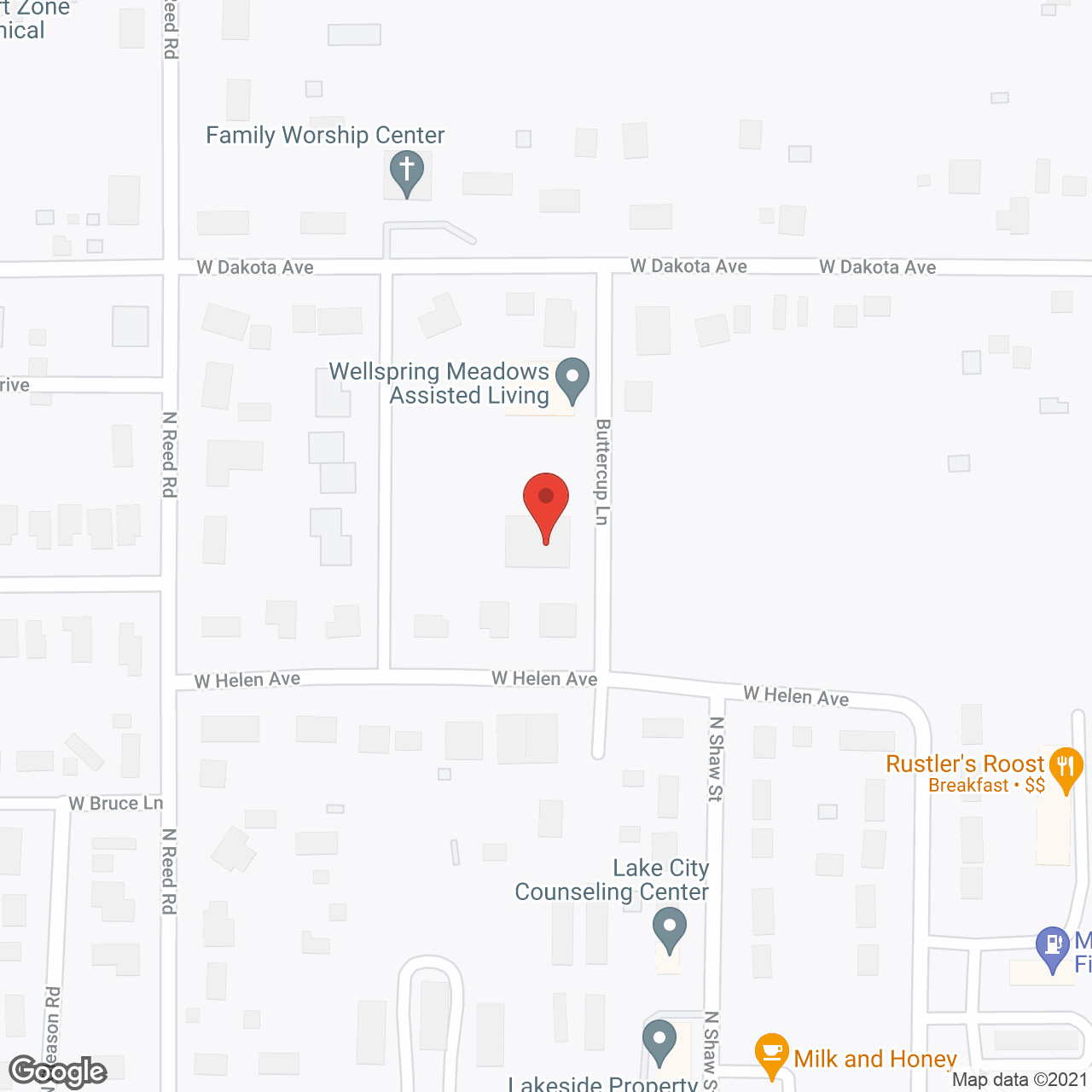 Wellspring Meadows Assisted Living in google map