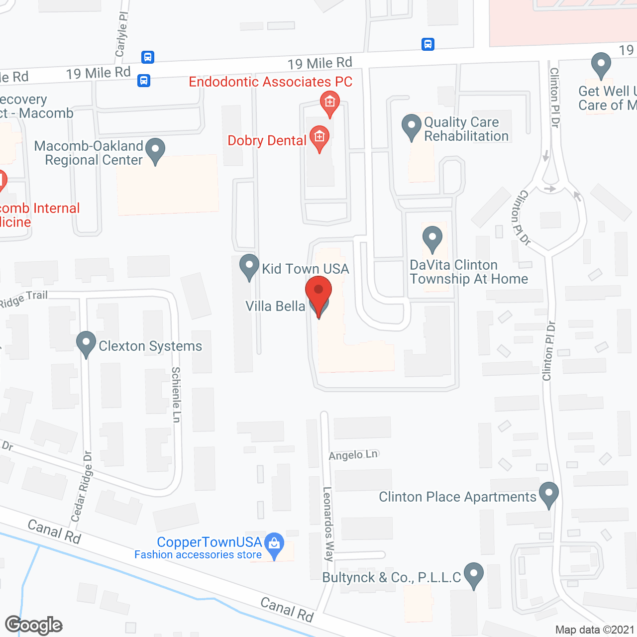 Villa Bella of Clinton Township in google map