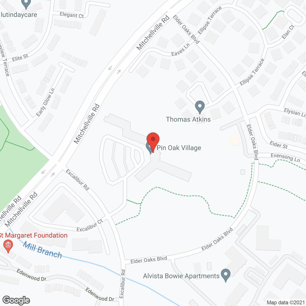 Pin Oak Village in google map
