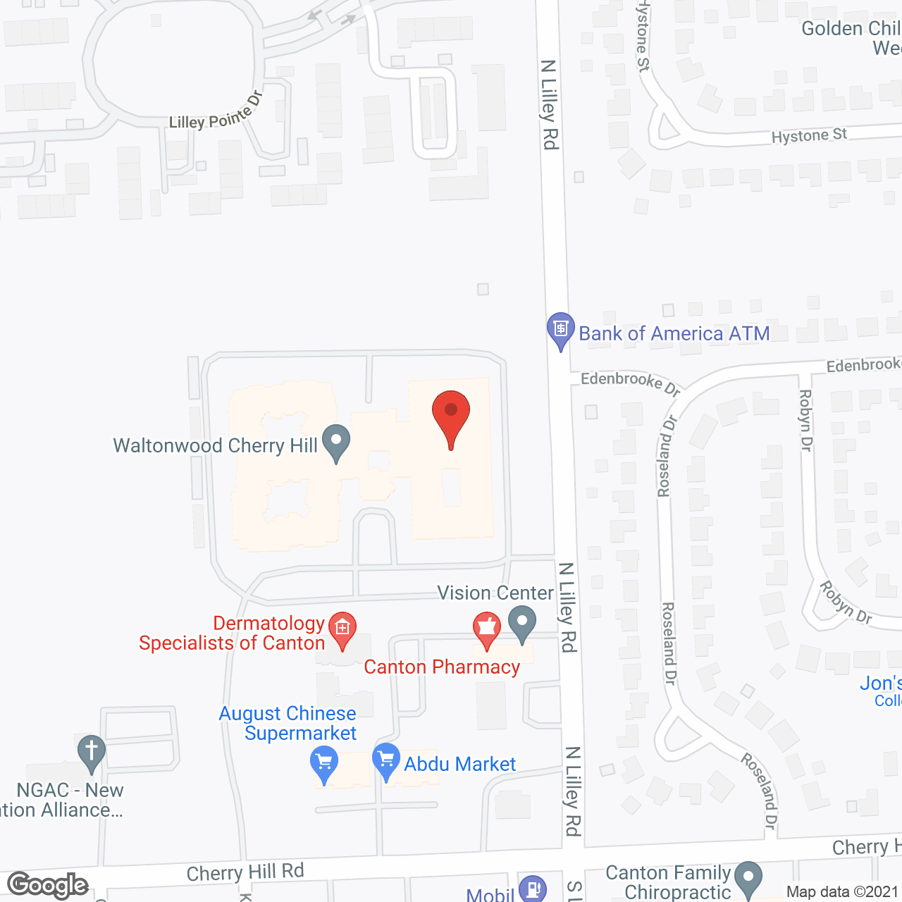Waltonwood Cherry Hill in google map