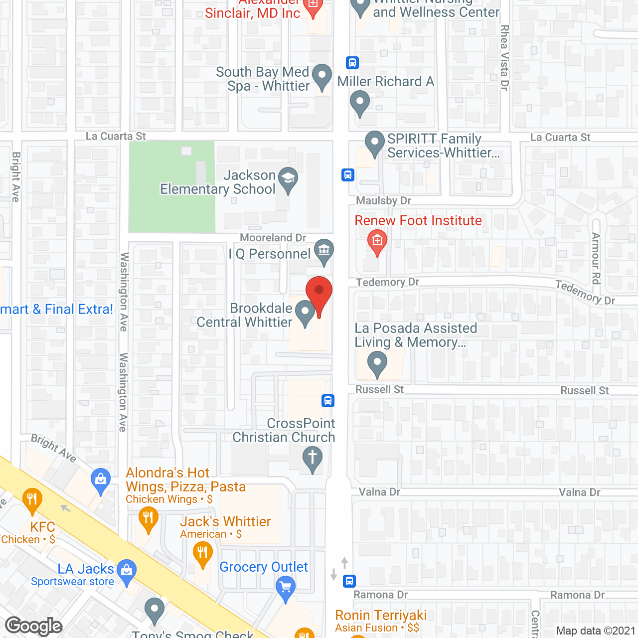 Wynwood at Whittier in google map