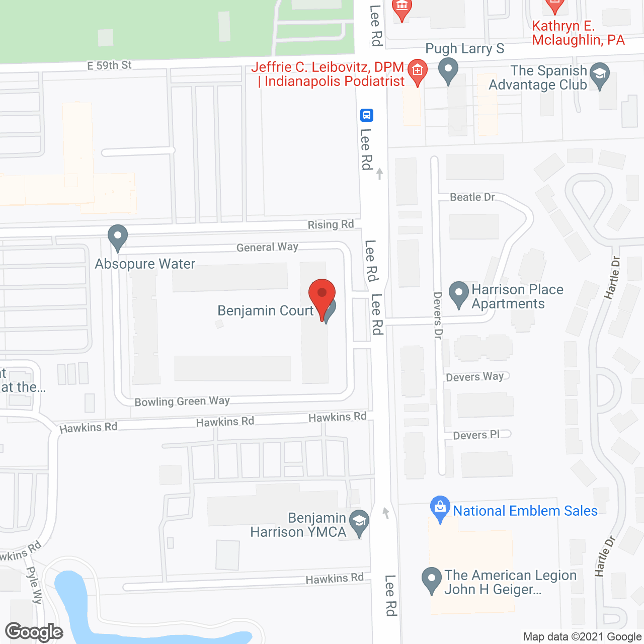 Benjamin Court in google map