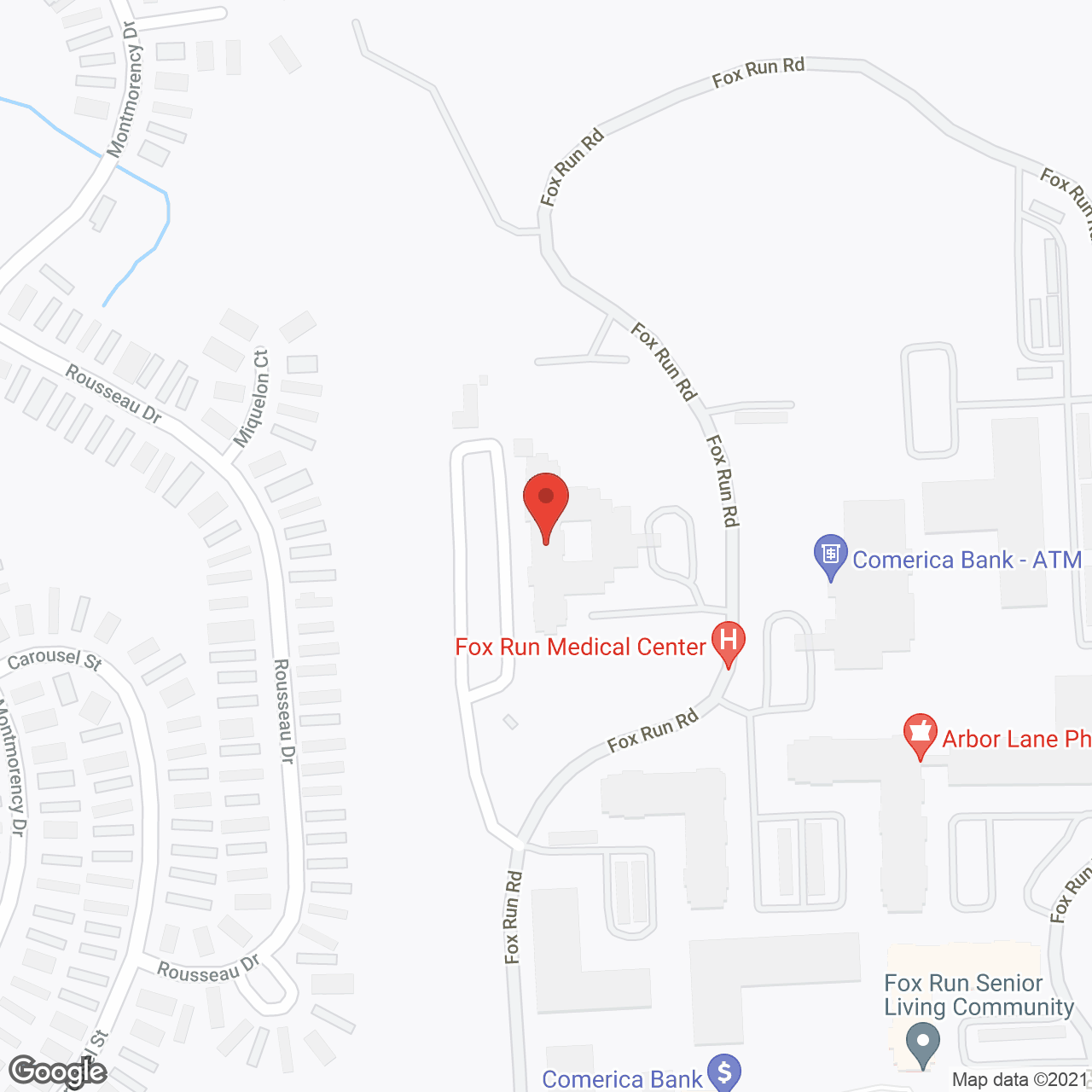 Fox Run in google map