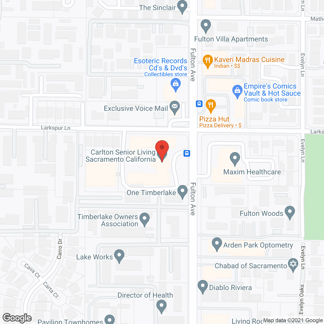 Carlton Plaza of Sacramento in google map