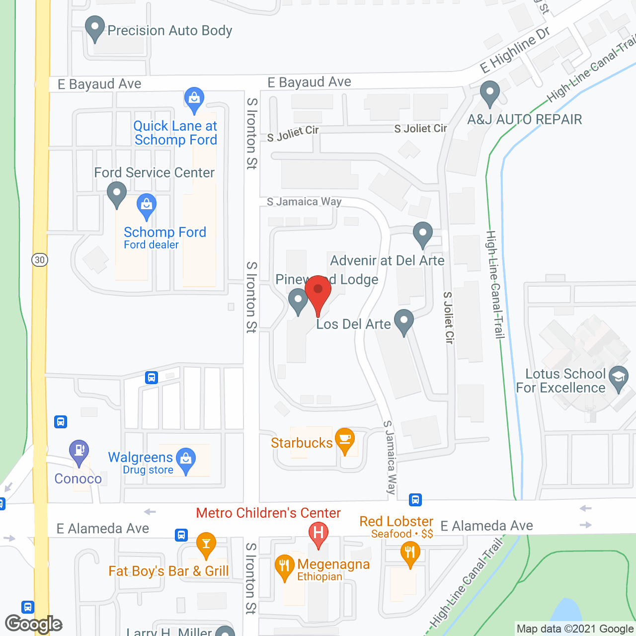 Pinewood Lodge in google map