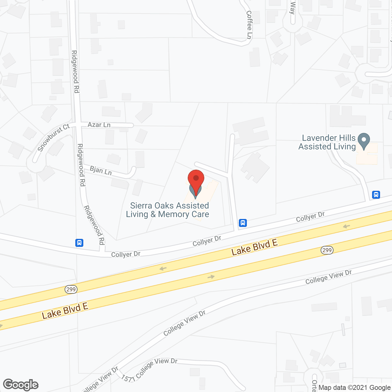 Sierra Oaks Assisted Living and Memory Care in google map