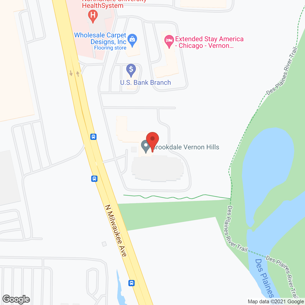 Brookdale Vernon Hills in google map