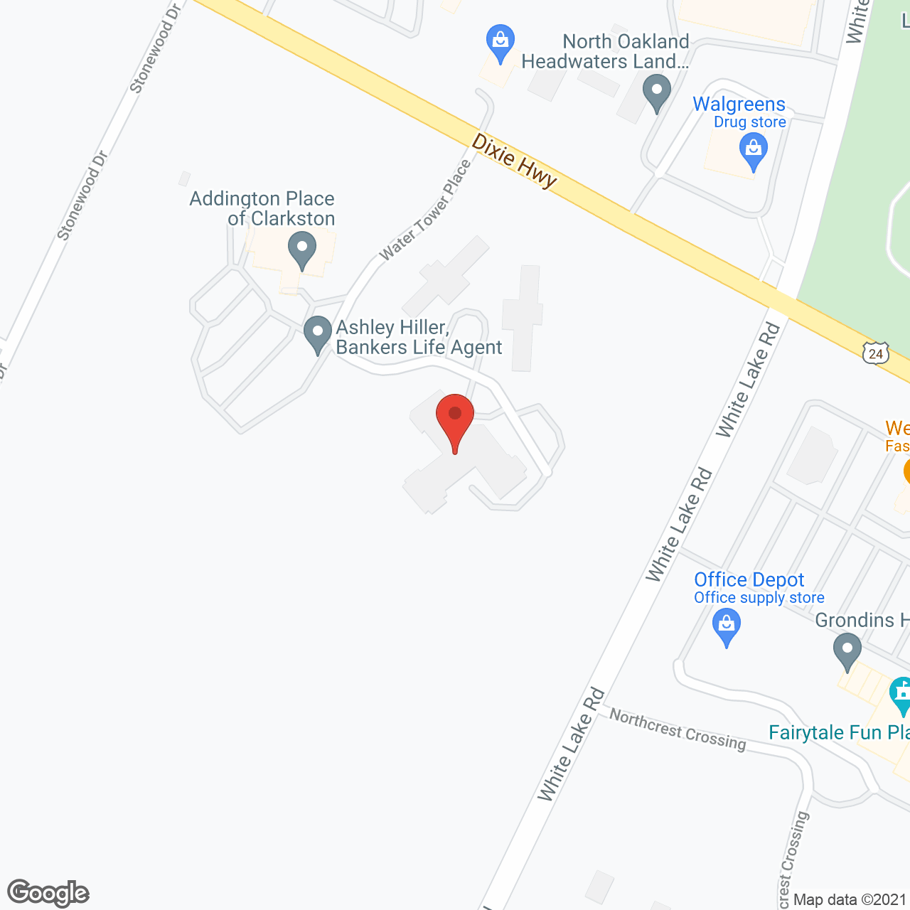 Addington Place of Clarkston in google map