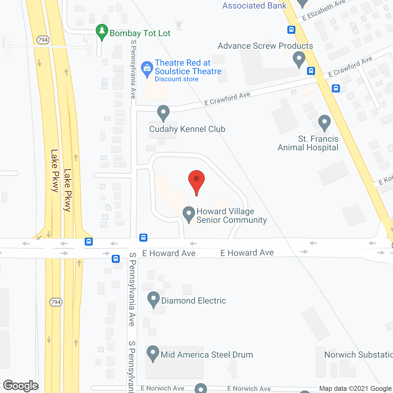Howard Village in google map