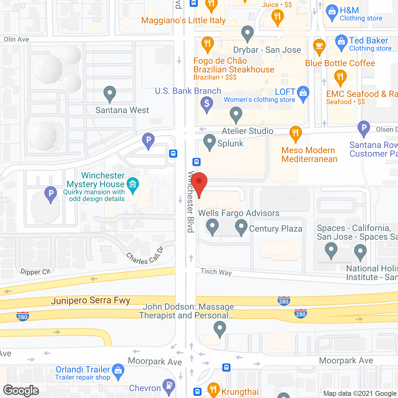 Belmont Village San Jose in google map