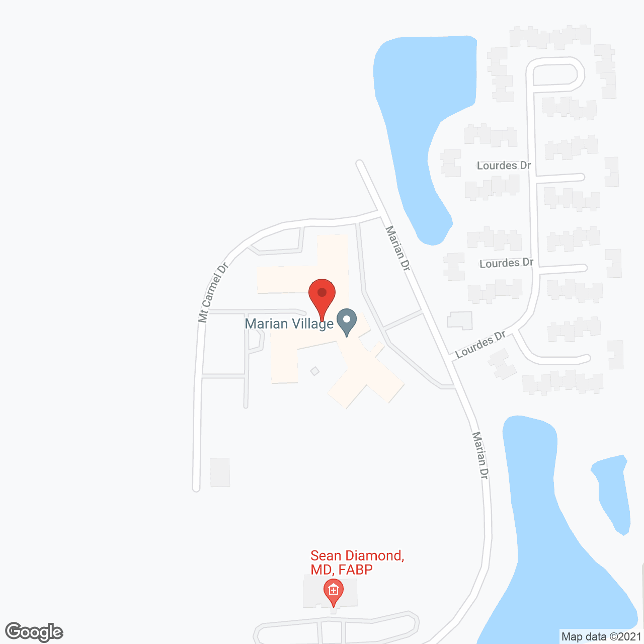 Marian Village in google map