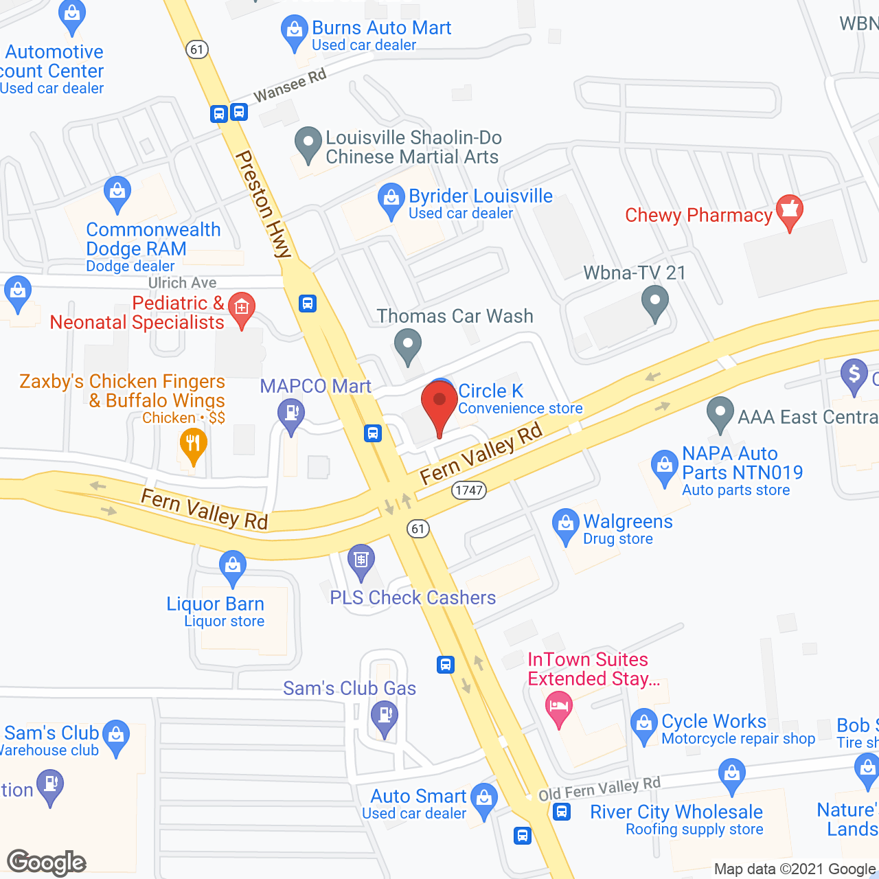 Franciscan Health Care Center in google map