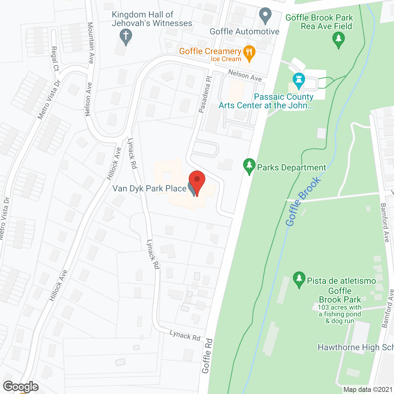 Van Dyk Park Place in google map