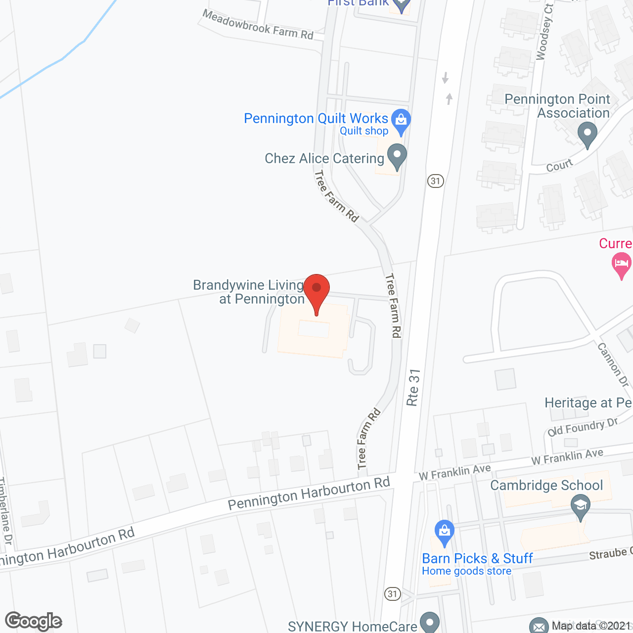 Brandywine Senior Living at Pennington in google map