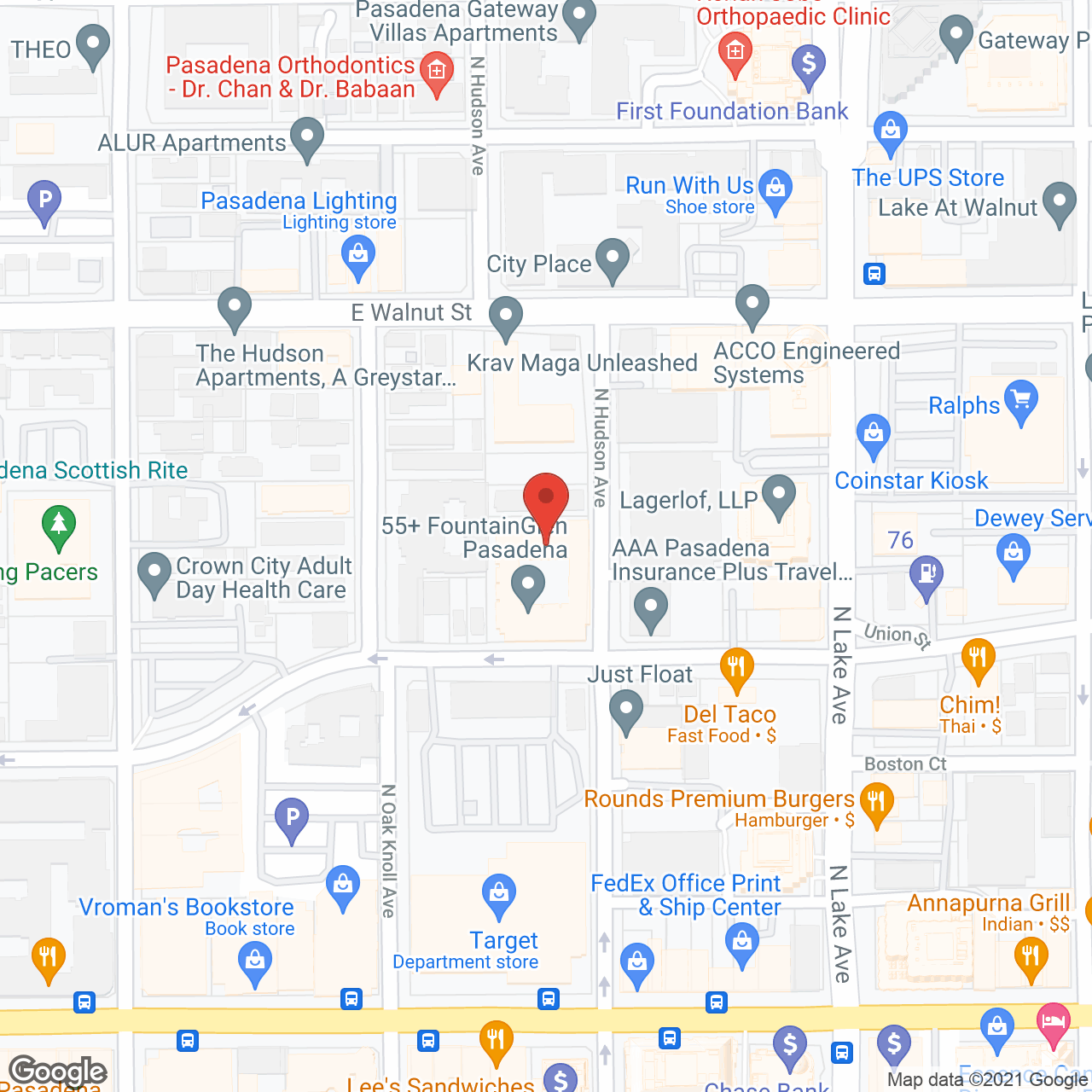 FountainGlen at Pasadena in google map