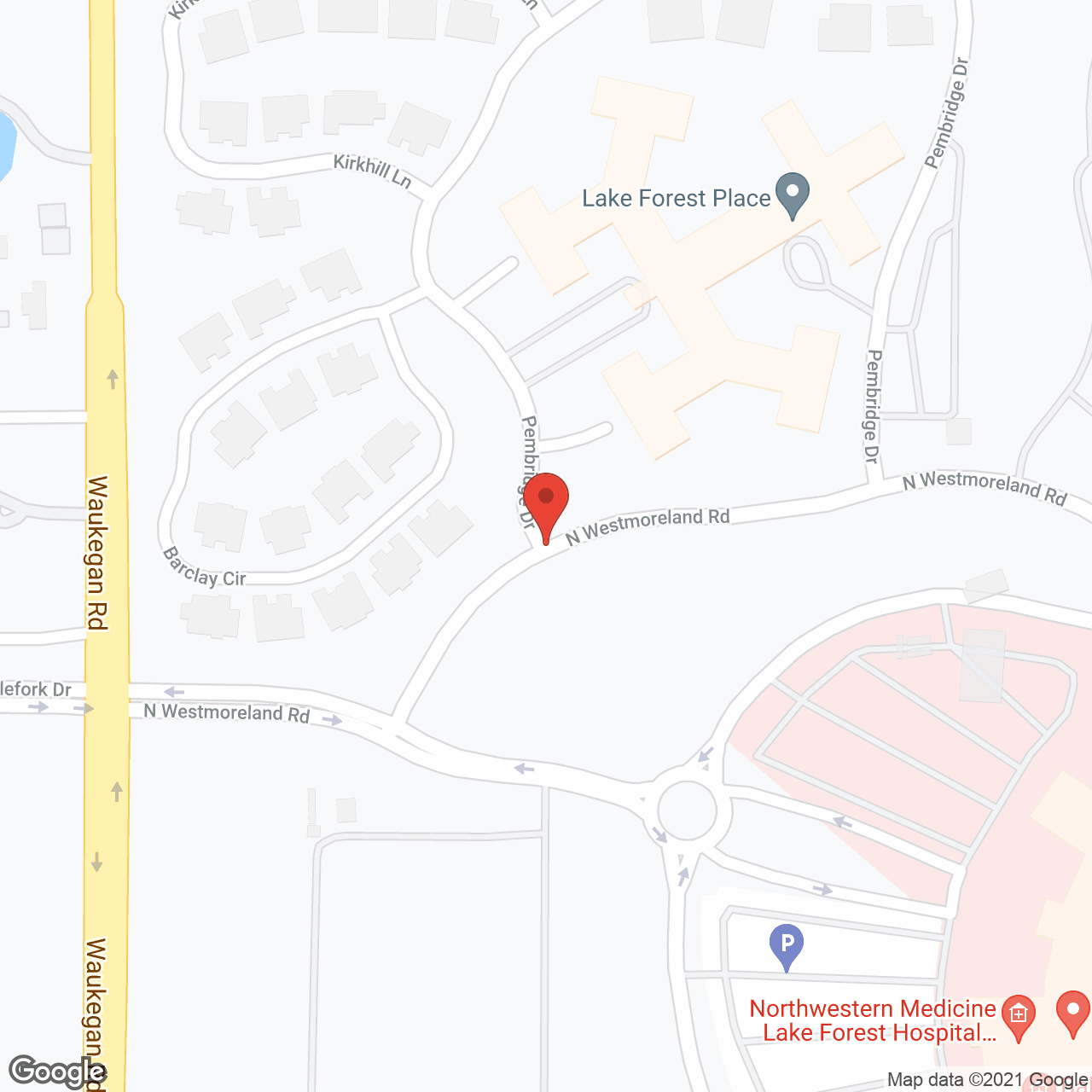 Lake Forest Place Independent Living,  a CCRC in google map