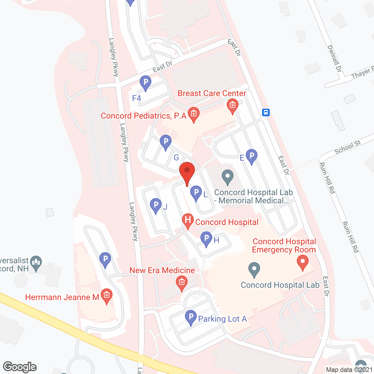 Granite Ledges of Concord in google map