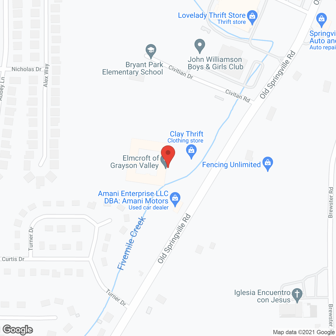 Proveer at Grayson Valley in google map