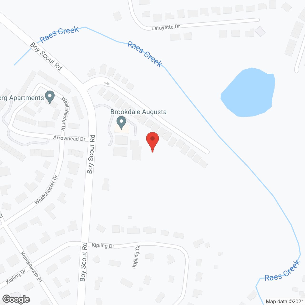 Brookdale Augusta in google map