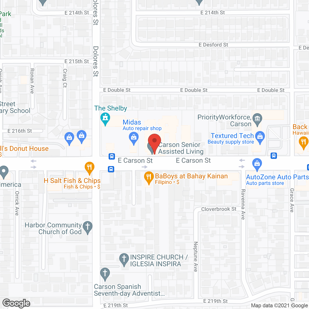 Carson Senior Assisted Living in google map