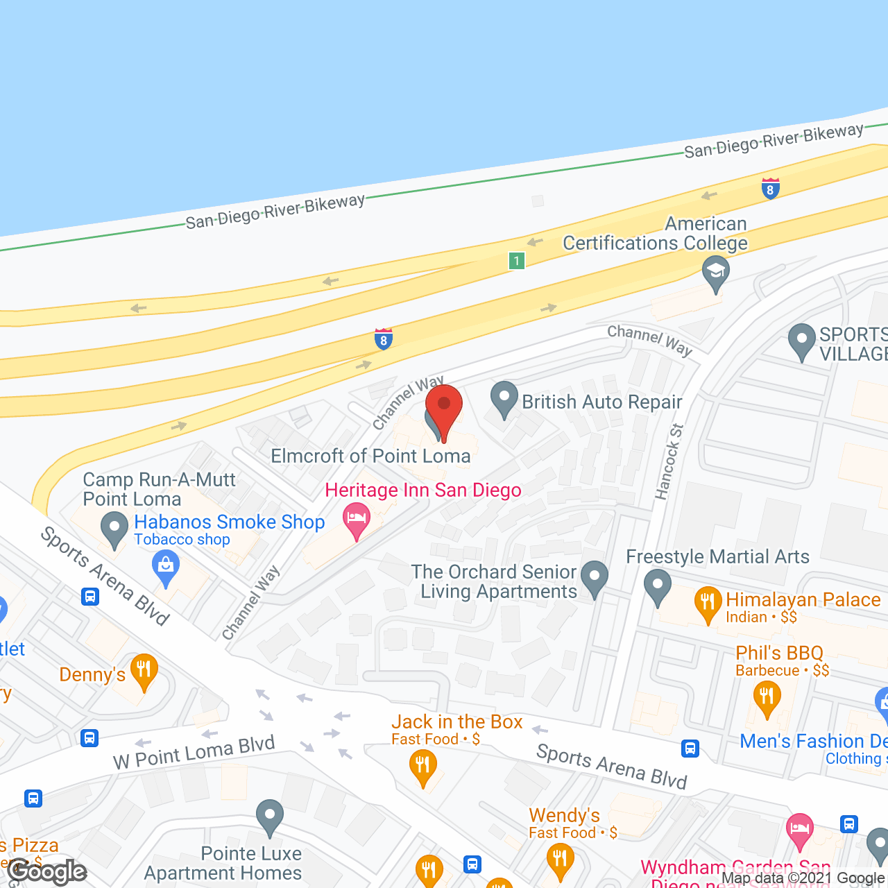 Point Loma Estates Memory Care in google map