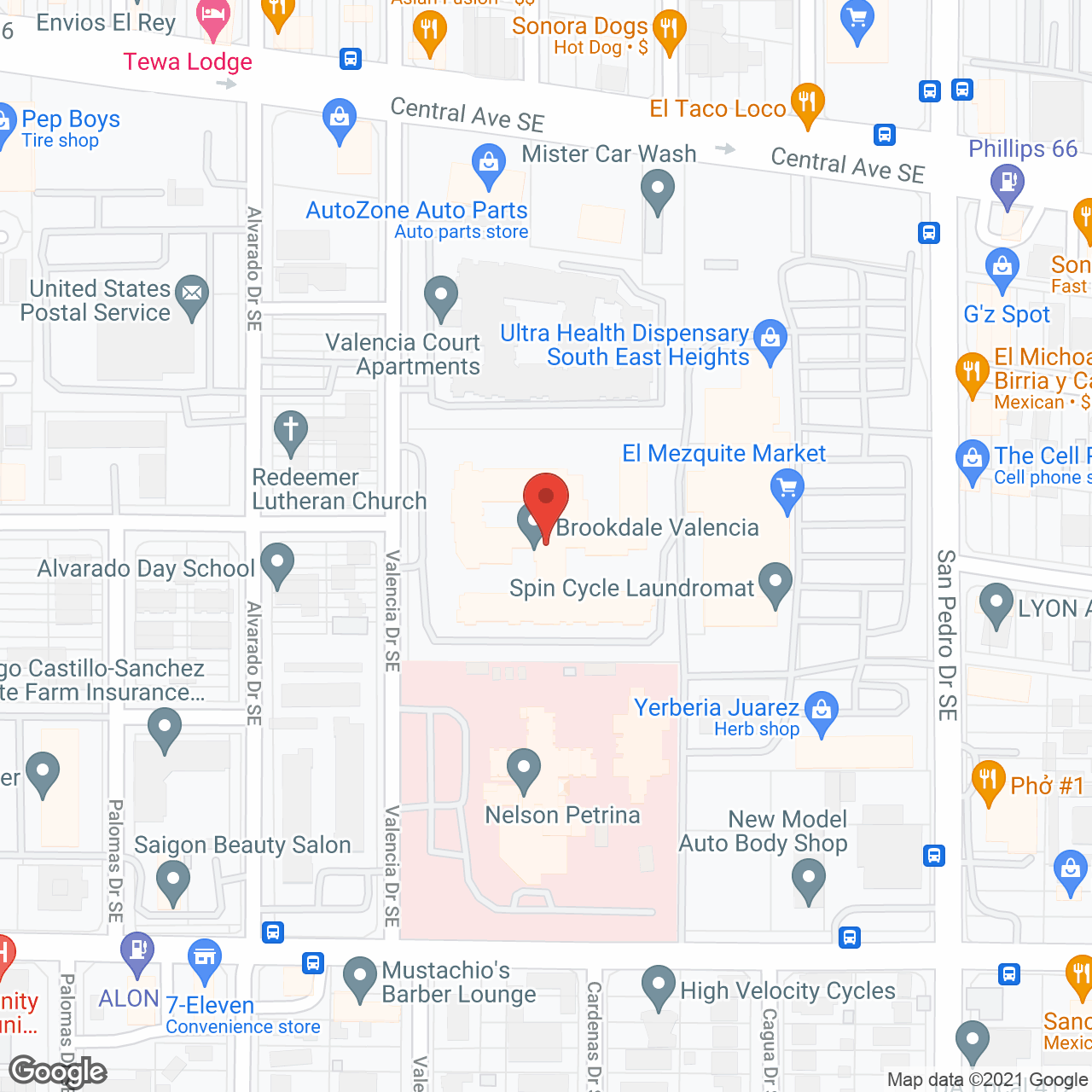 Brookdale Valencia in google map