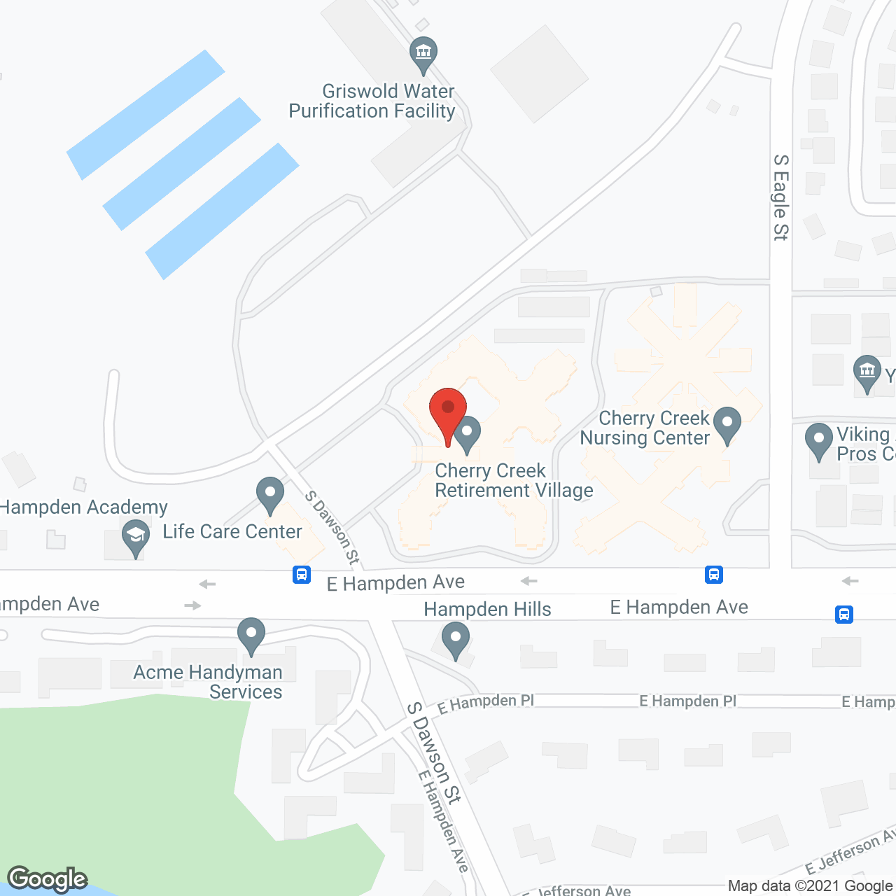 Cherry Creek Retirement Village in google map