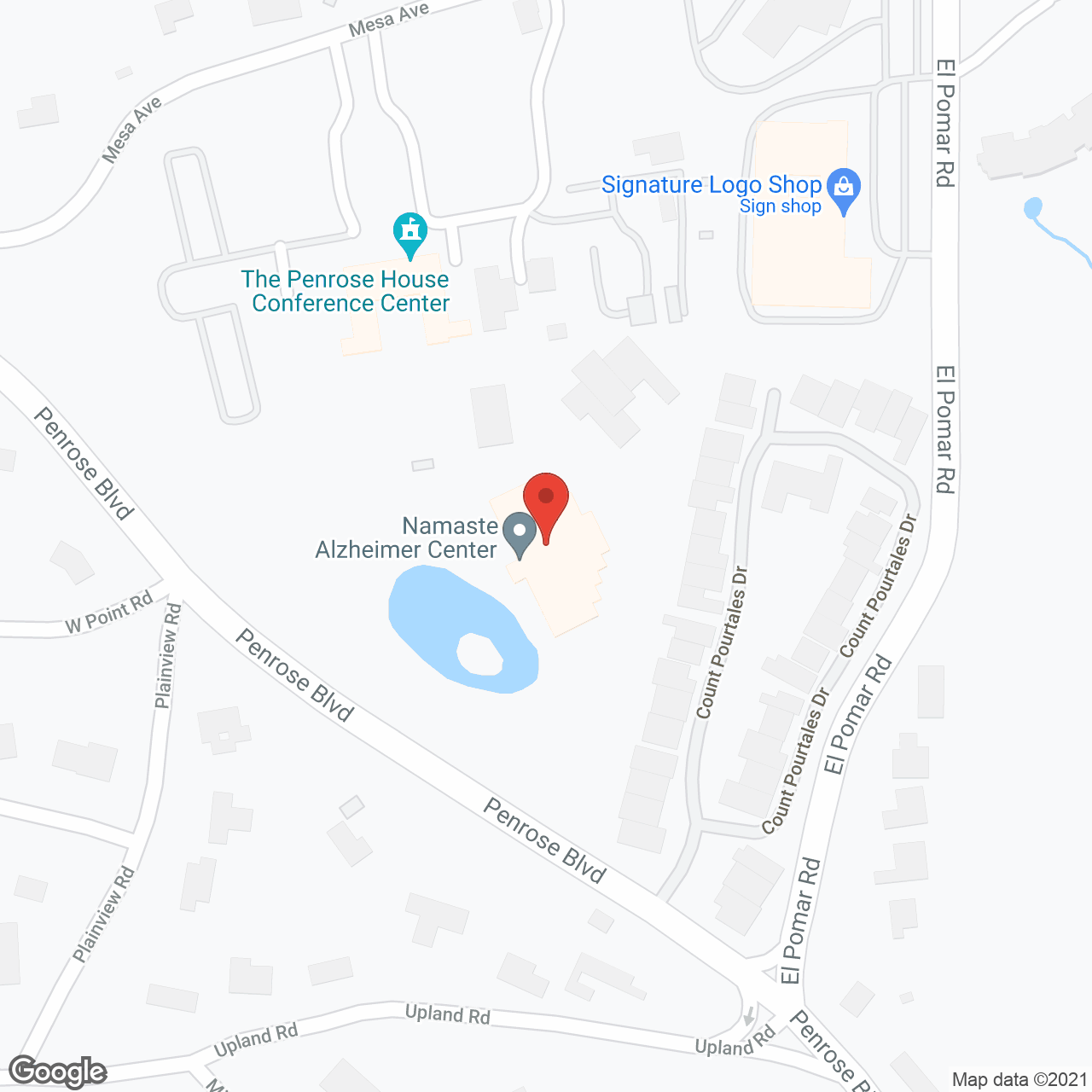 Namaste Alzheimer Center in google map