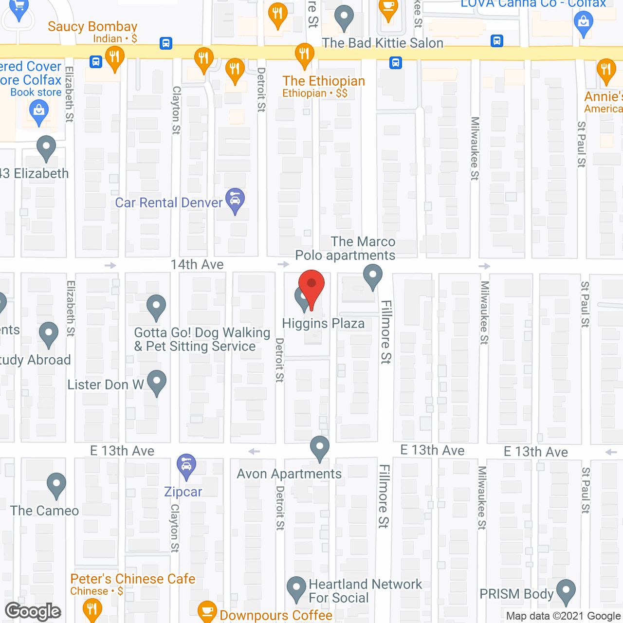 Higgins Plaza in google map