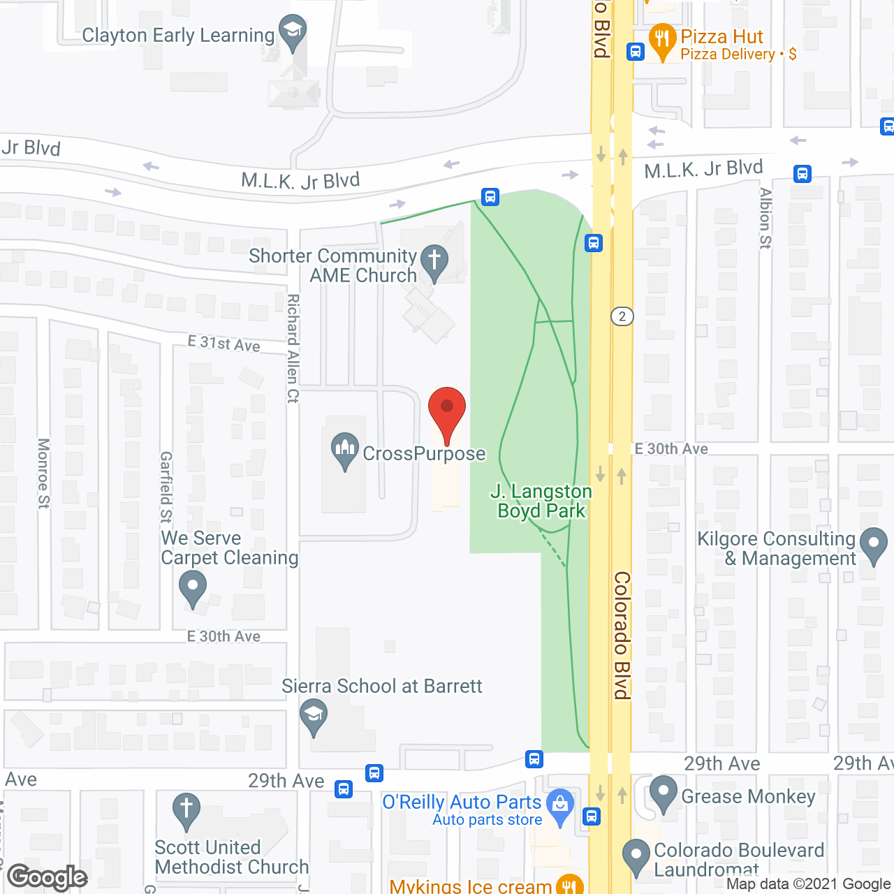 Allen Gardens in google map