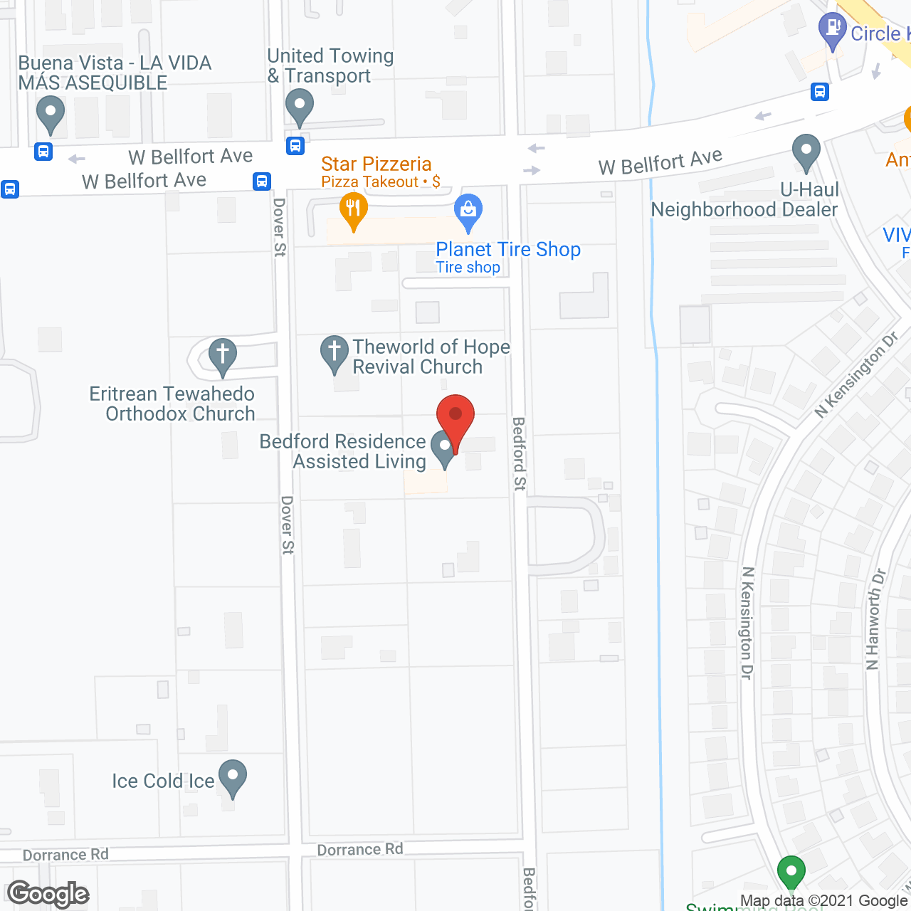 Bedford Residence Assisted Living in google map
