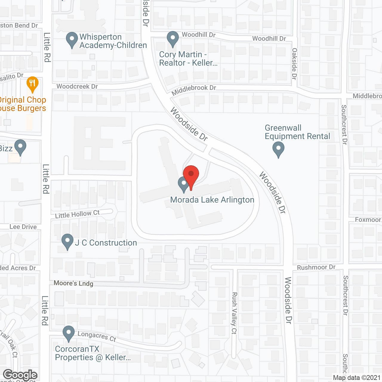 Morada Lake Arlington in google map