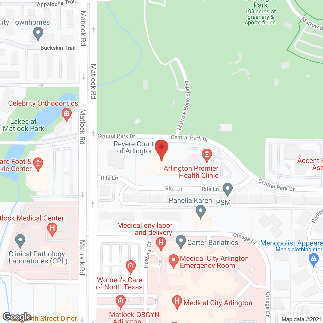 Colonial Oaks at Arlington in google map