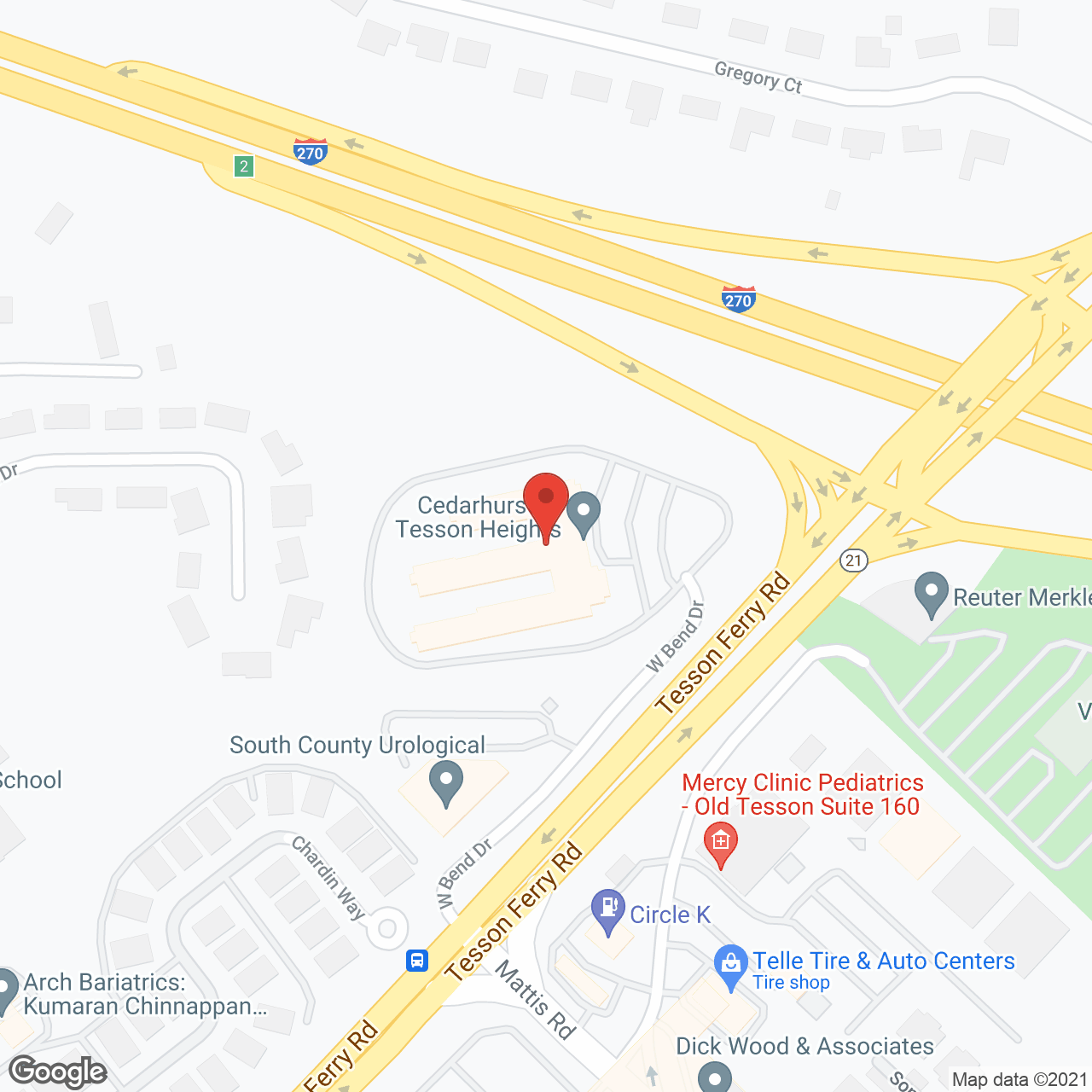 Cedarhurst of Tesson Heights in google map