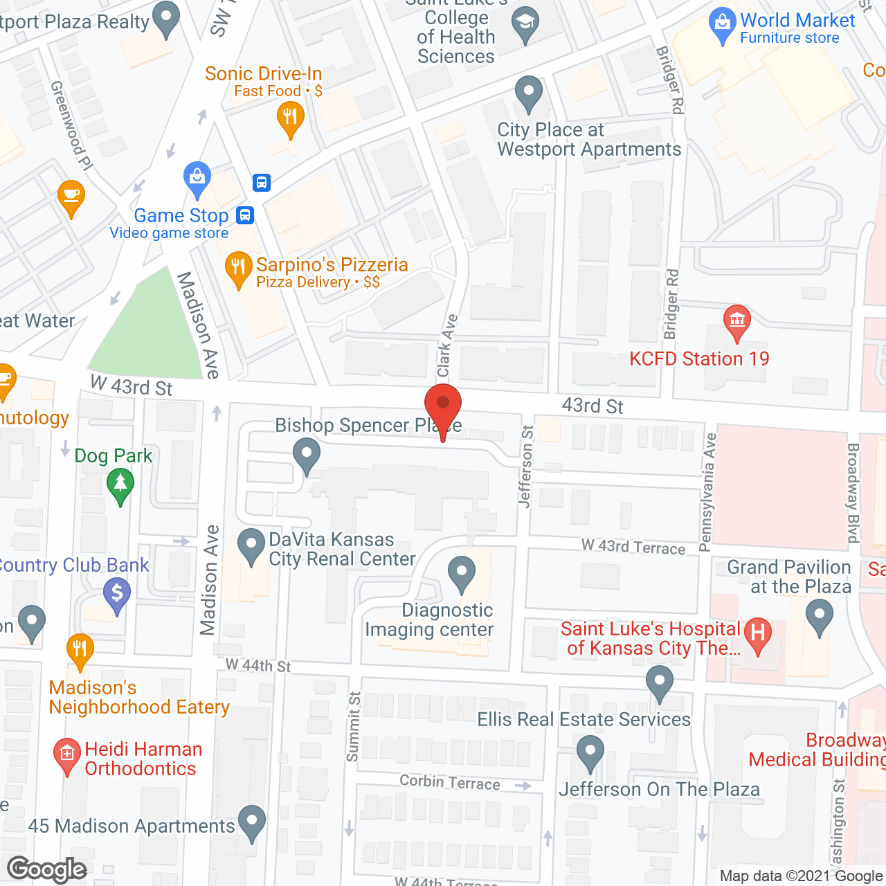 Bishop Spencer Place,  a CCRC in google map