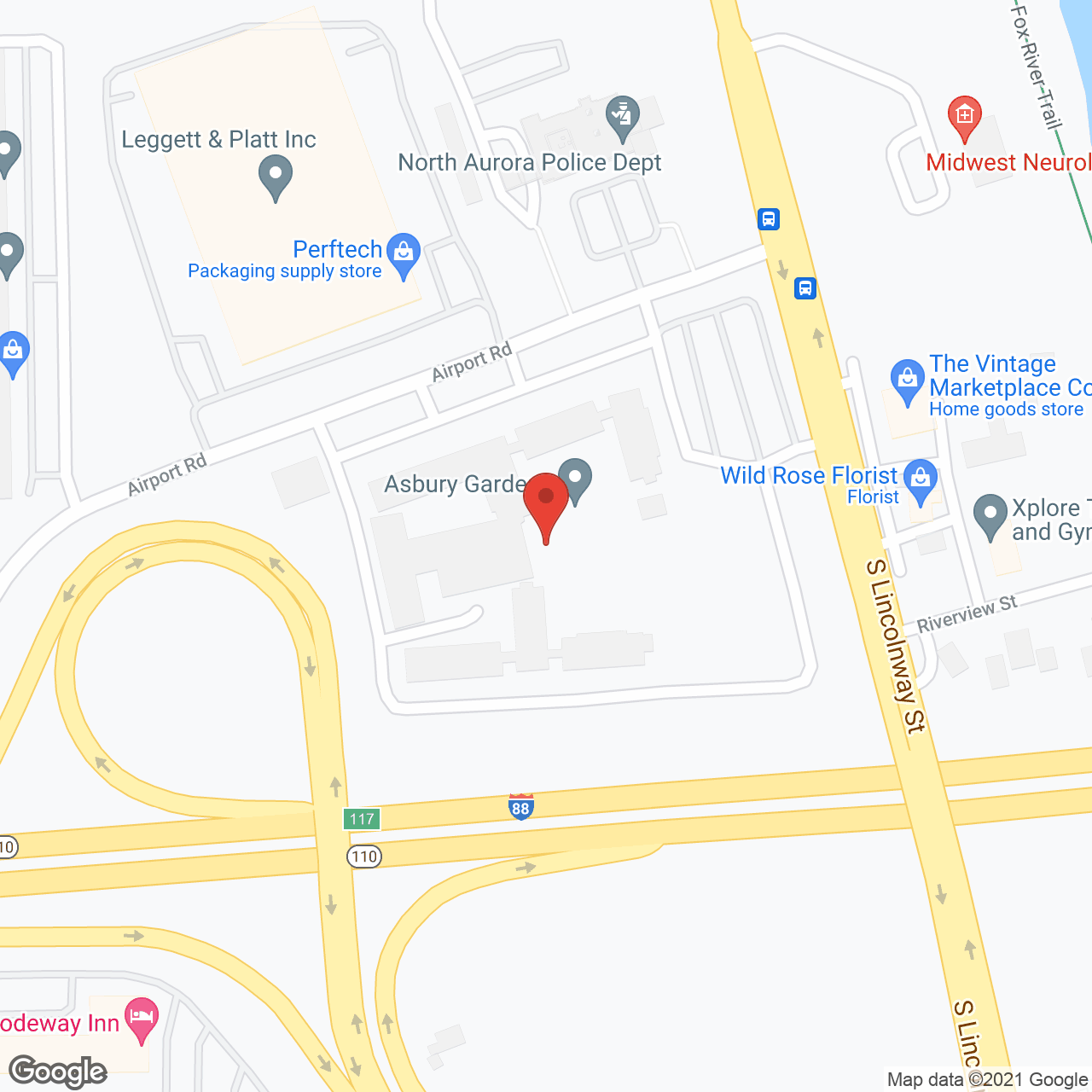Asbury Gardens in google map
