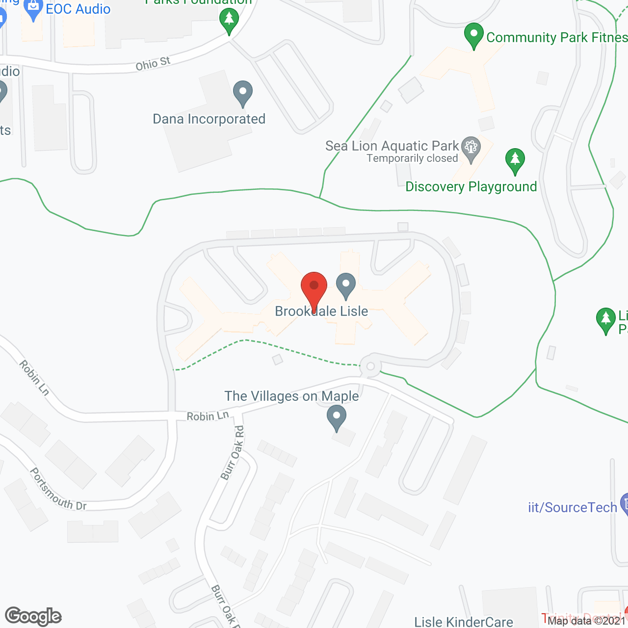 Brookdale Lisle in google map