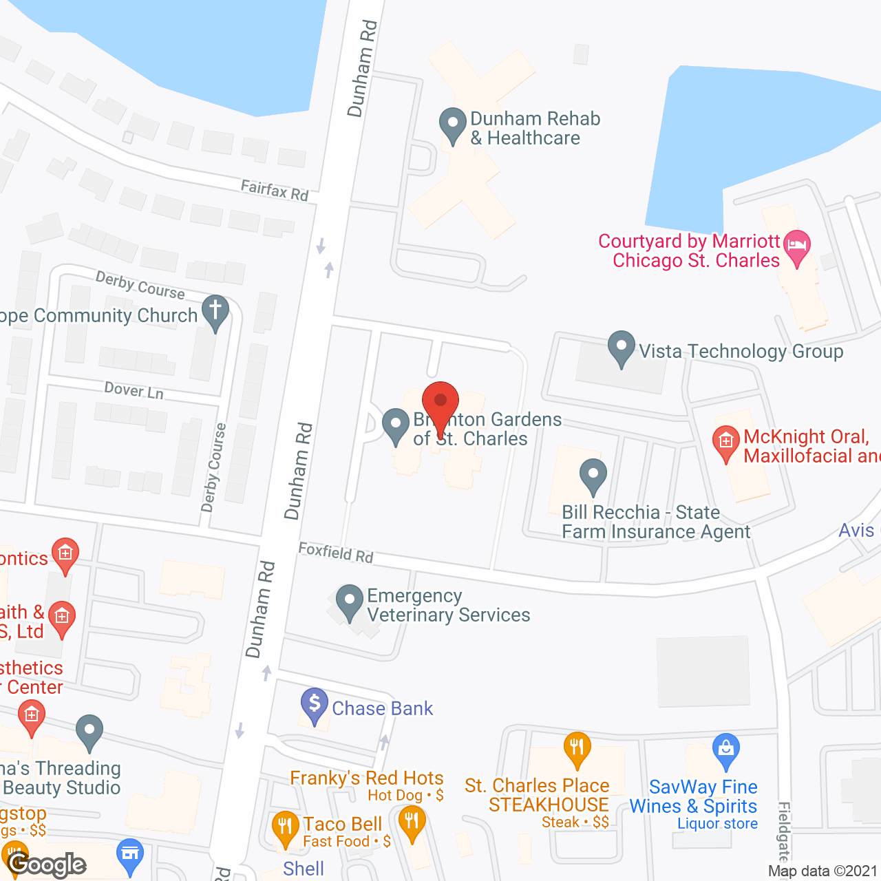 Brighton Gardens of St. Charles in google map