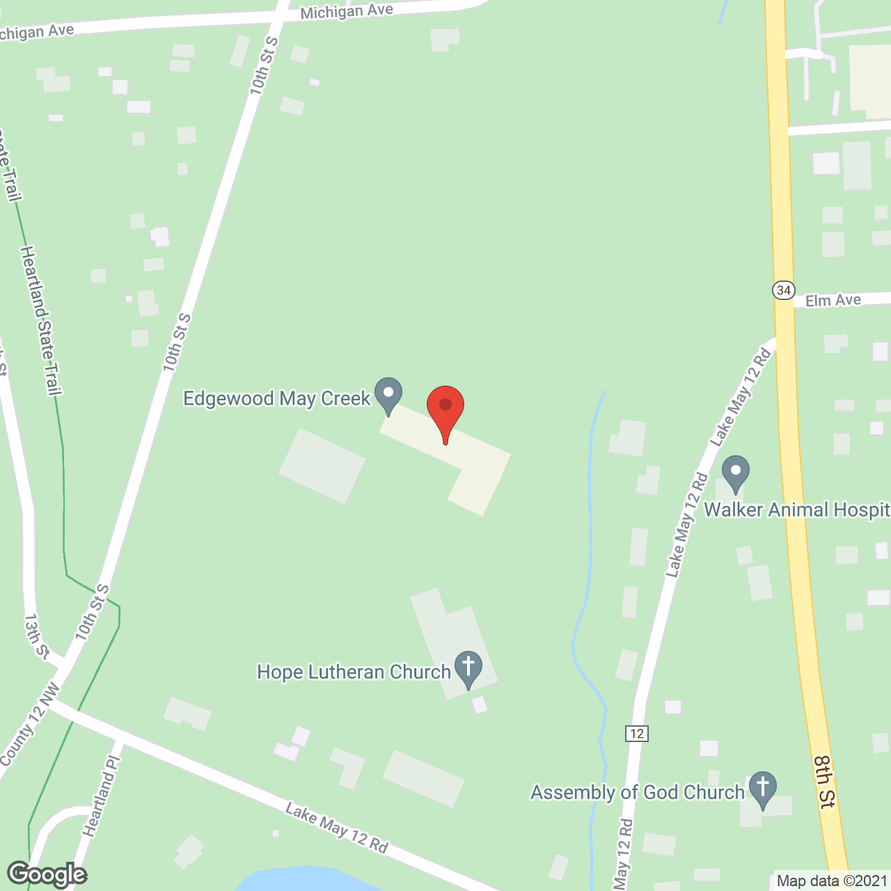 May Creek in google map