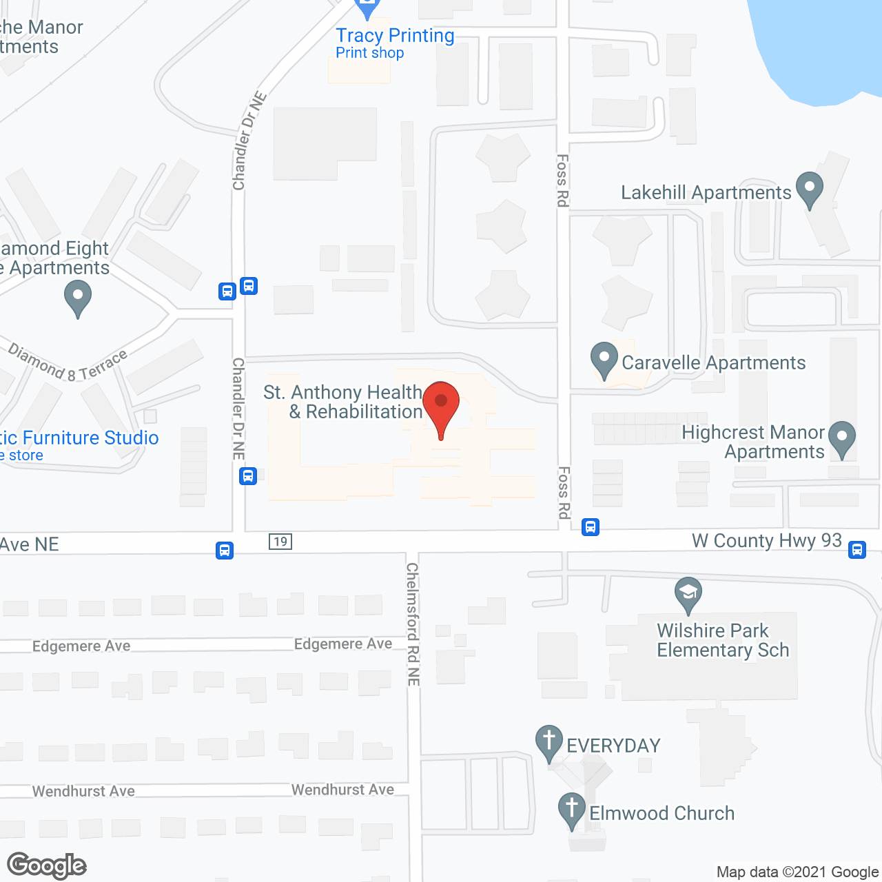 St Anthony Health Center in google map