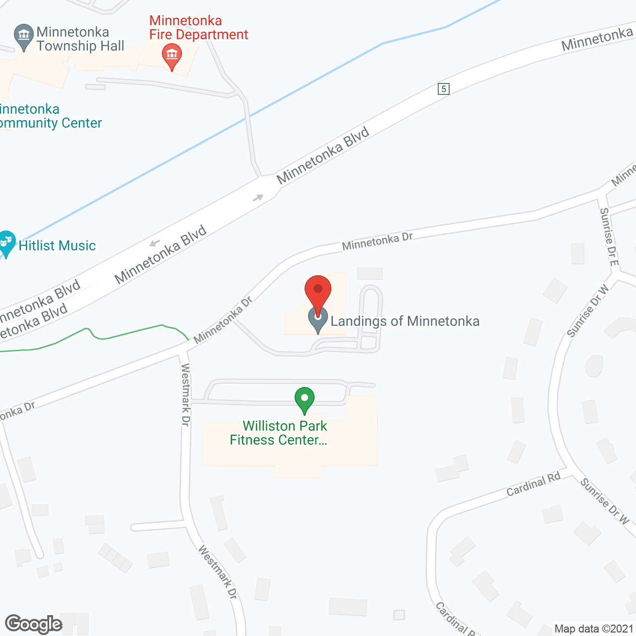 Landings of Minnetonka in google map