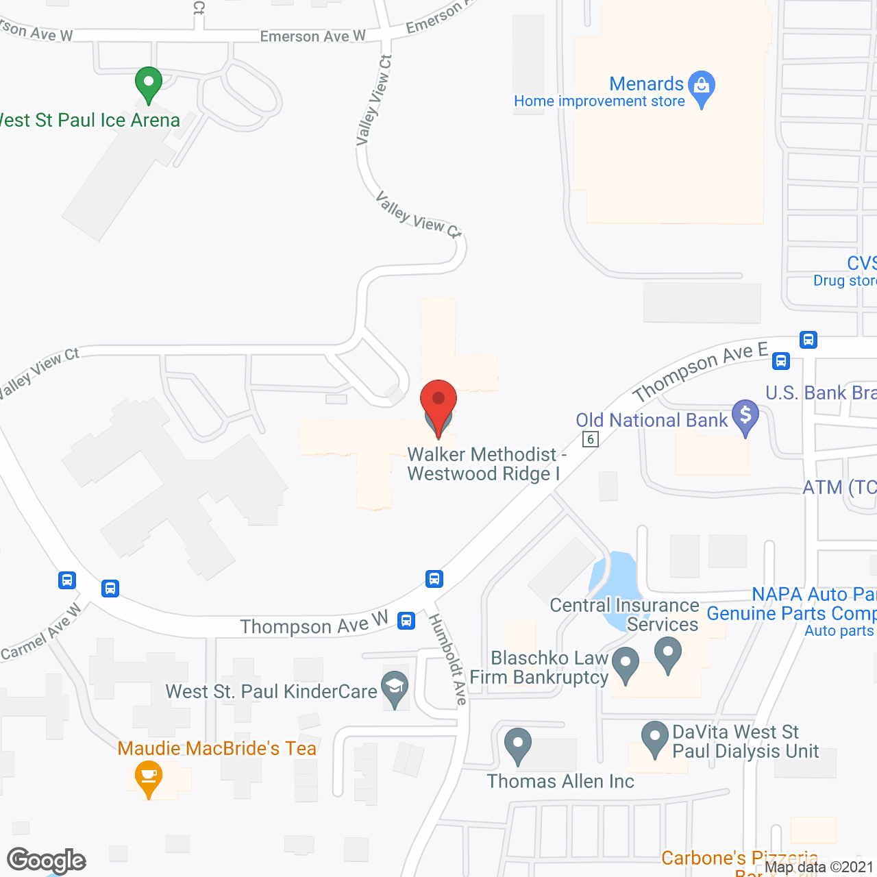 Walker Methodist at Westwood Ridge in google map