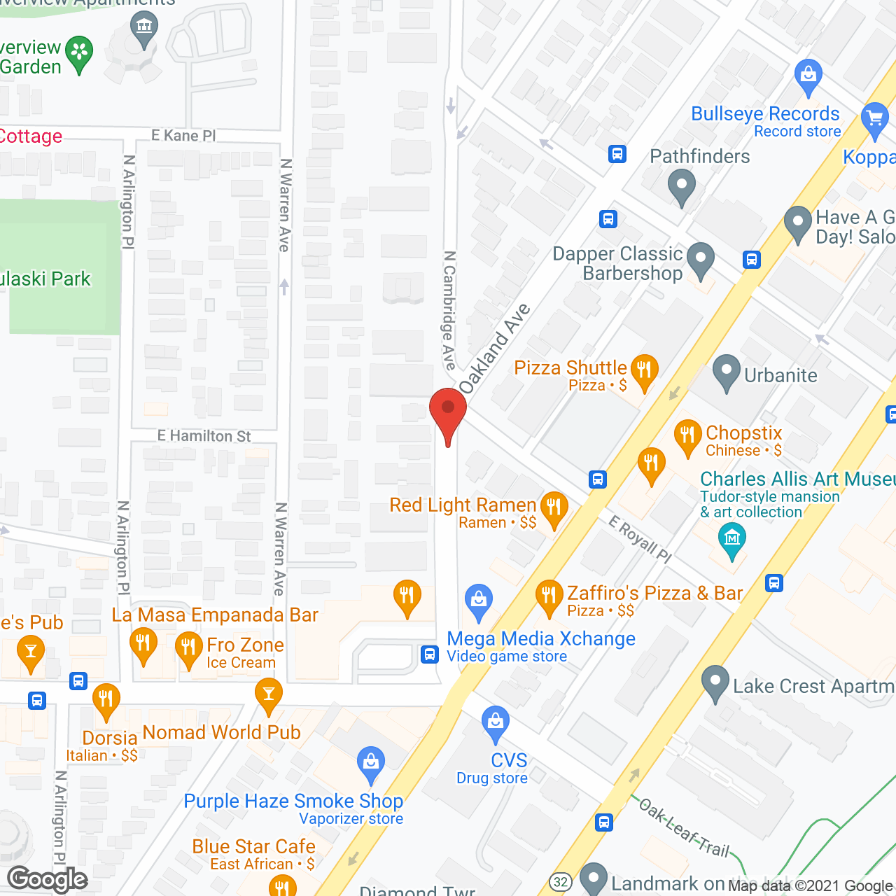 Cambridge Apartments in google map